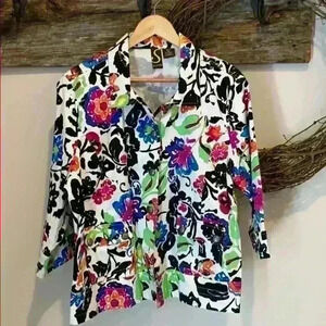 Sportelle floral print lightweight jacket, size XL